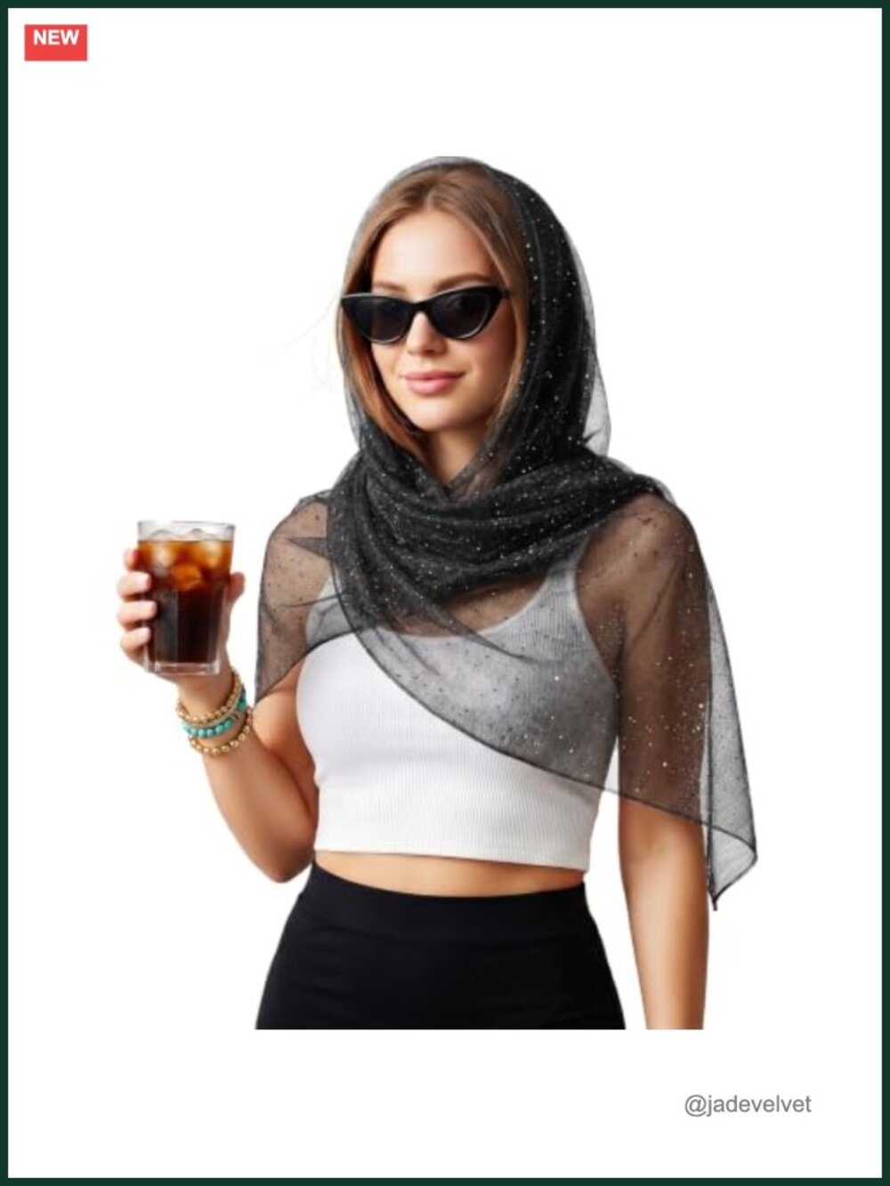 Sequin Shawl Wrap Women Rave Scarf Lightweight Polyester